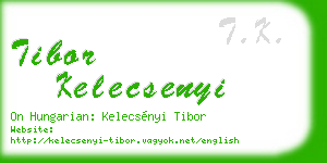 tibor kelecsenyi business card