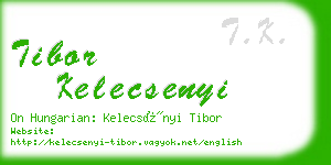 tibor kelecsenyi business card